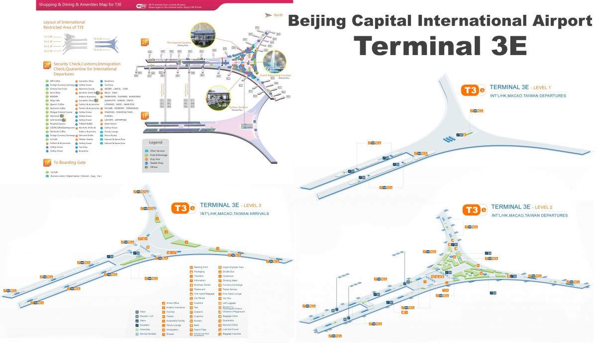 Beijing tèminal 3 kat jeyografik