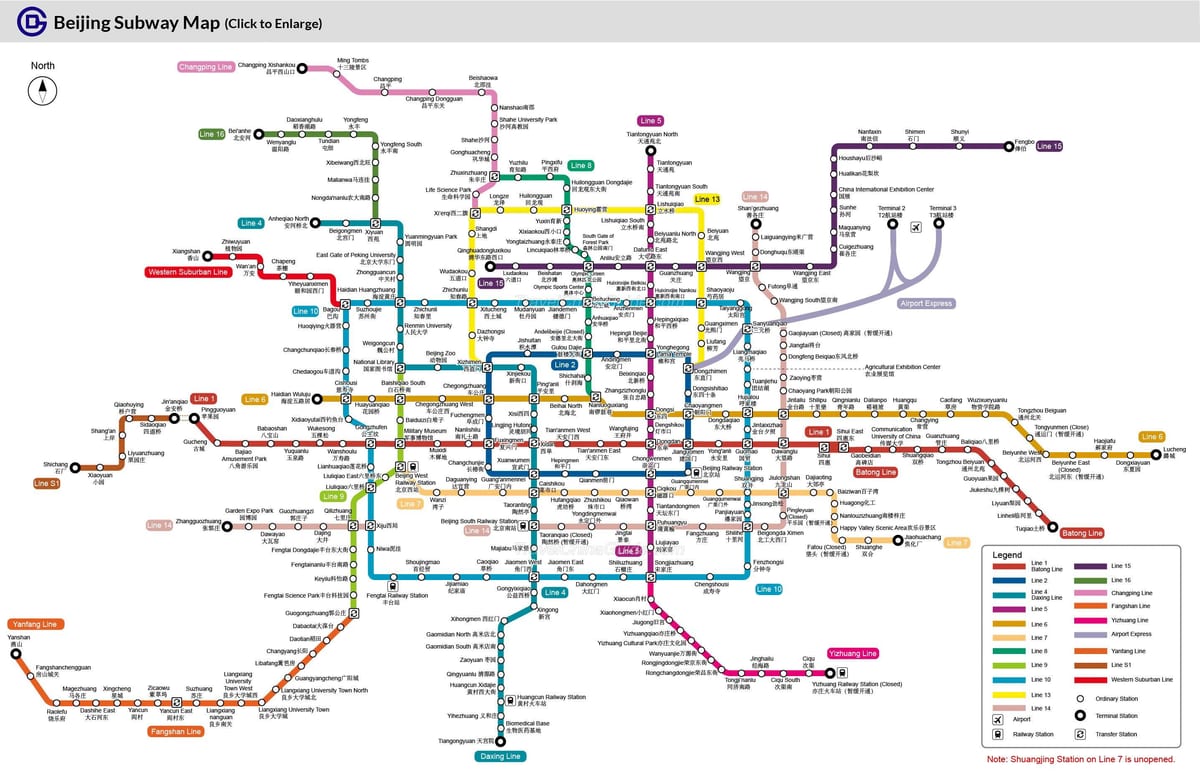 kat jeyografik nan Beijing estasyon tren