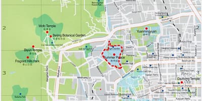Kat jeyografik nan ete a palè Beijing